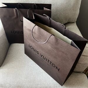 Louis Vuitton Brown Paper Shopping Bags